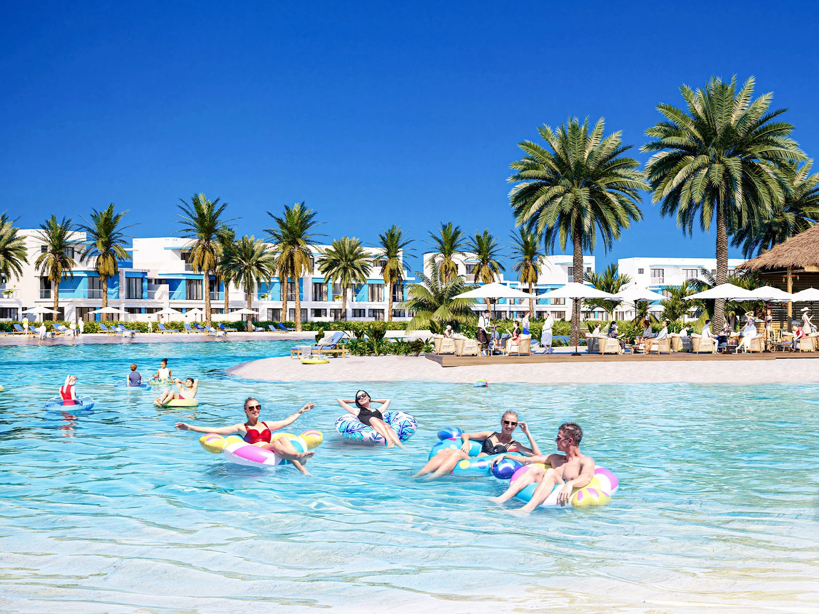 White-sand beach at DAMAC Lagoons