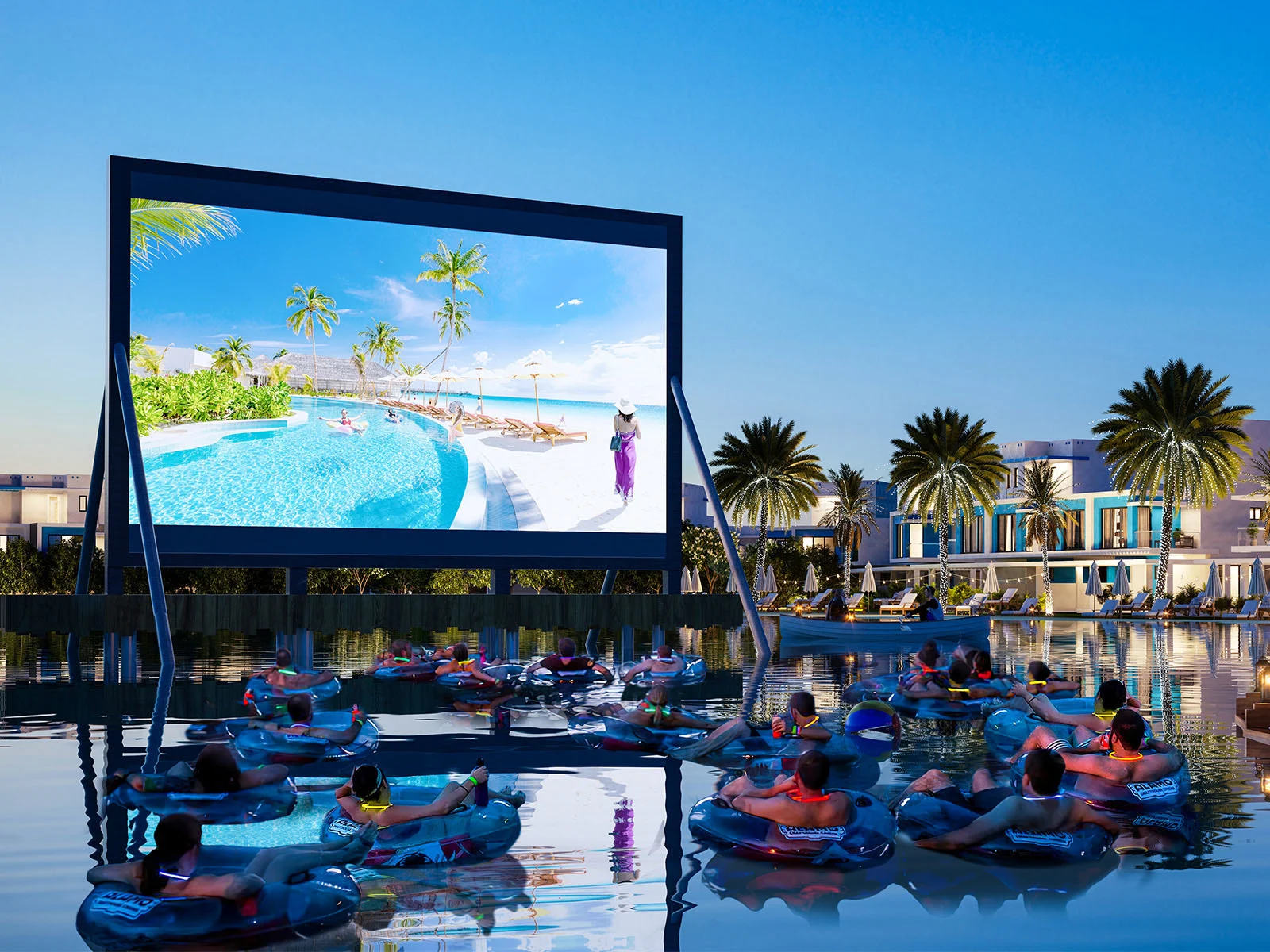 Floating amphitheatre on the DAMAC Lagoons lagoon